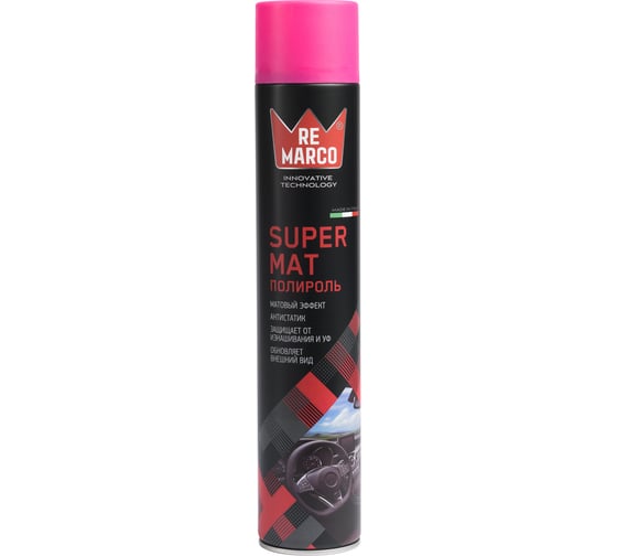 Изображение товара Полироль для пластика авто Re Marco Super Mat 750 мл, BUBBLE GUM, аэрозоль RM-819