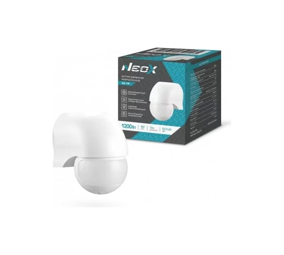 Изображение товара Датчик движения инфракрасный Neox ДД 10Б 1200Вт 180 гр. 12м IP44 белый 4690612052205
