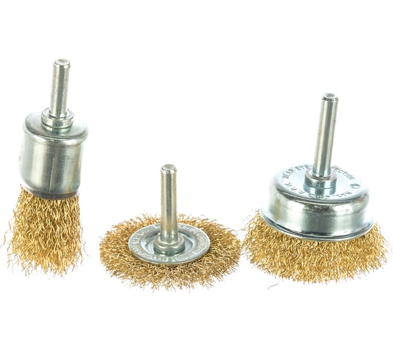 Изображение товара Набор щеток 3 шт плоская 50 мм + 2 чашки 25-50 мм КЕДР 154-0003 208031