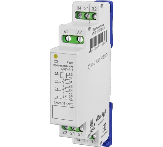 Изображение товара Реле промежуточное Меандр МРП-3-1 ACDC230В УХЛ4 A8302-16936618