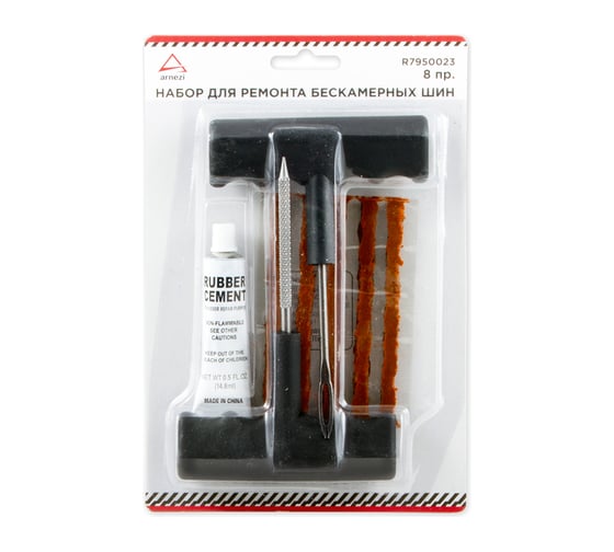 Изображение товара Профессиональный набор для ремонта бескамерных шин ARNEZI 8пр. 00-01021445