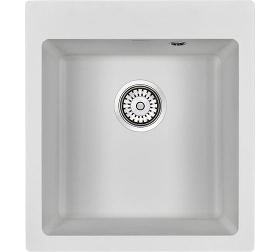 Изображение товара Гранитная мойка Paulmark KANTE 45 белый 460х510 мм PM104651-WH