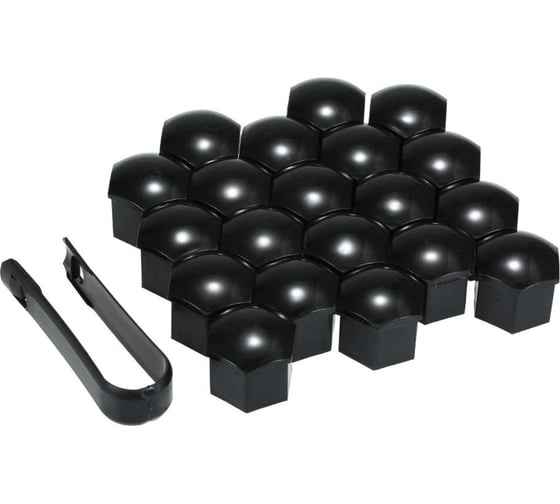 Изображение товара Набор колпачков для гаек и болтов NORM 21 мм, черный, 20 шт.HP-FC-21B