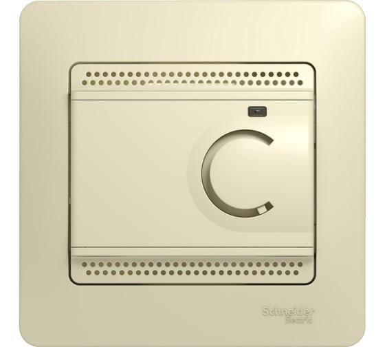 Изображение товара Термостат теплого пола Systeme Electric (Schneider Electric) GLOSSA, электронный с датчиком, 10 A, бежевый GSL000238