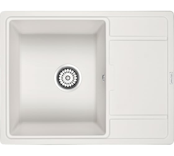 Изображение товара Гранитная мойка Paulmark FLUGEN 50-650 белый 650х500 мм PM216550-WH