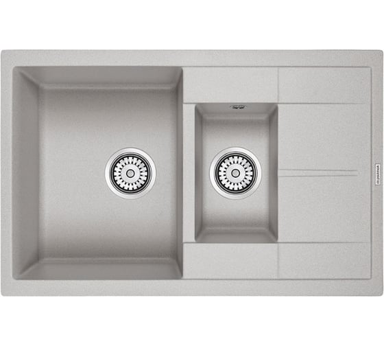 Изображение товара Гранитная мойка Paulmark FLUGEN 60/1,5 серый 775х495 мм PM237850-GR