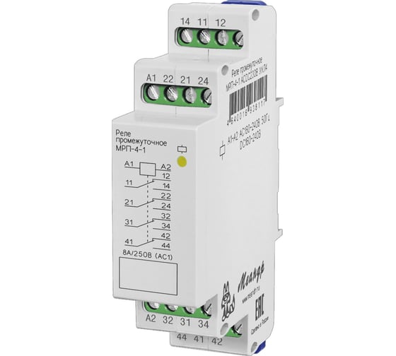 Изображение товара Реле промежуточное Меандр МРП-4-1 ACDC230В УХЛ4 A8302-16938117