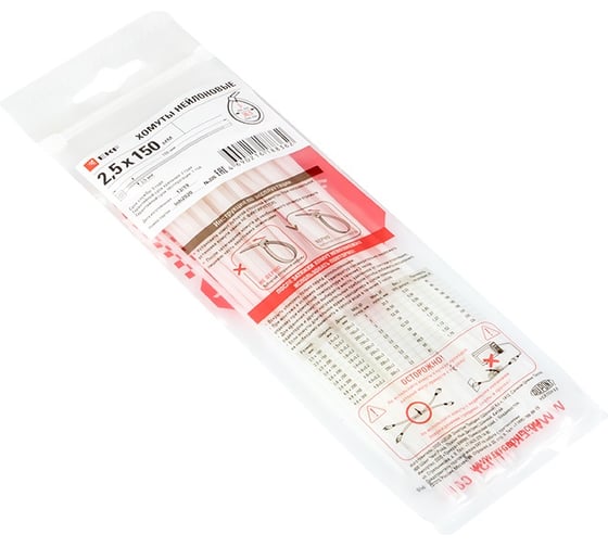 Изображение товара Стандартный хомут EKF FlexLock PROxima P6.6, 2.5x150 100 шт. plc-fl-ctsw-2.5x150