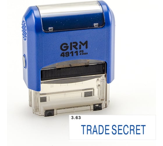 Изображение товара Стандартный штамп GRM 4911 p3 «3.63 trade secret» 110491300-363