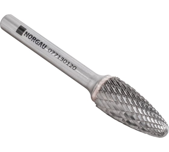 Изображение товара Борфреза твердосплавная NORGAU форма F (12x25мм; хвостовик 6 мм) 077130120