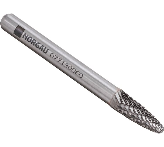 Изображение товара Борфреза твердосплавная NORGAU форма F (6x18 мм; хвостовик 6 мм) 077130060