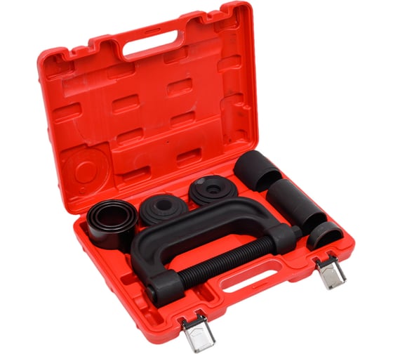 Изображение товара Съемник сайлентблоков и подшипников с набором оправок 9 пр., в кейсе Эврика ER-86804 806507