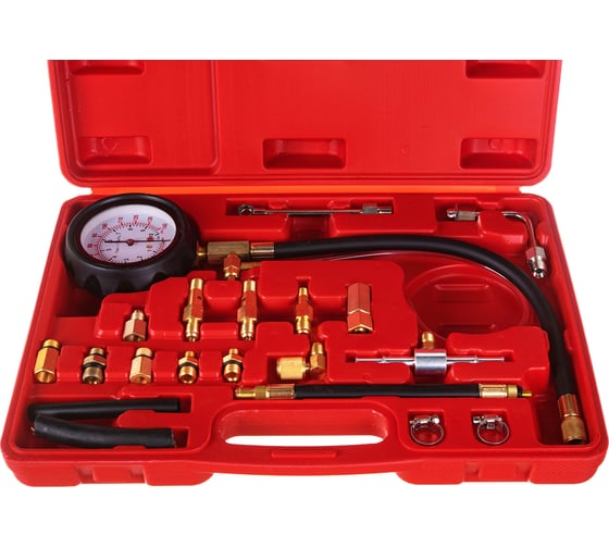 Изображение товара Тестер давления в топливных системах ЭВРИКА 21 предмет, в кейсе, бензин ER-86317