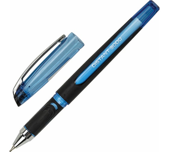 Изображение товара Ручка шариковая масляная BRAUBERG DISTANT 3000 увеличенная длина письма, СИНЯЯ, линия 0,5 мм 144151