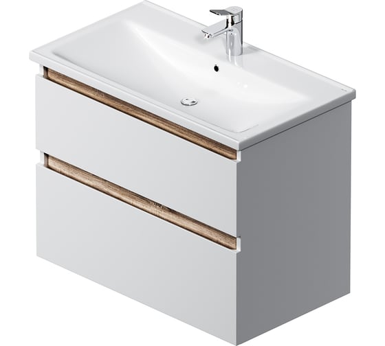 Изображение товара База под раковину AM.PM, X-Joy подвесная, 80 см, 2 ящика, белый глянец M85AFHX0802WG