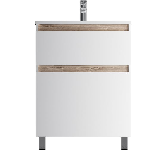 Изображение товара База под раковину AM.PM, X-Joy напольная, 65 см, 2 ящика, белый глянец M85AFSX0652WG