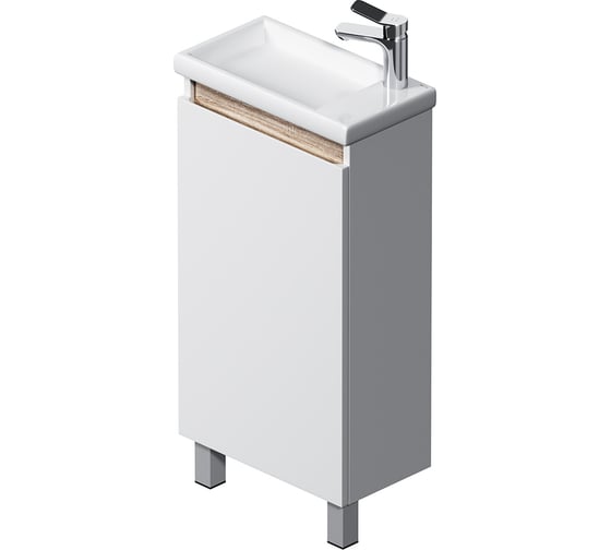 Изображение товара База под раковину AM.PM, X-Joy напольная, 45 см, 1 дверца, белый глянец M85AFSX0451WG