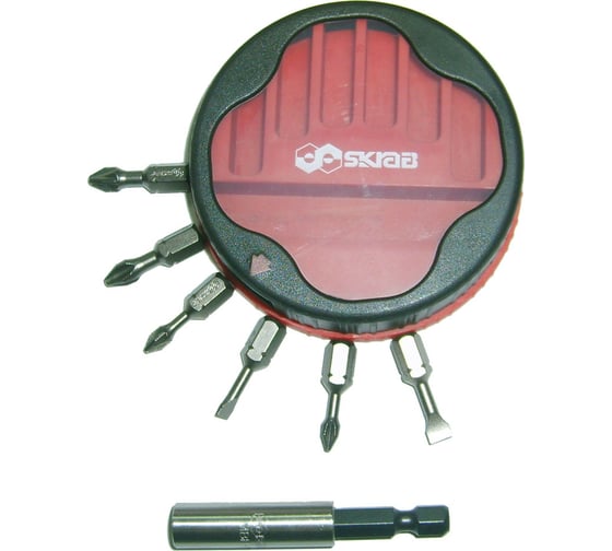 Изображение товара Набор бит с магнитным держателем (7 шт; 25 мм) SKRAB 43903