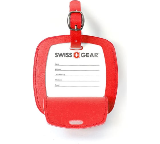 Изображение товара Бирка для багажа Swissgear красная, 10,5x0,4x10,5 см WJ3190red