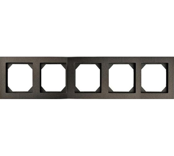Изображение товара Пятиместная Рамка LIREGUS Эпсилон 14-245-05 E/J антрацит 28-120