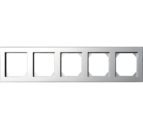 Изображение товара Пятиместная рамка LIREGUS Эпсилон K14-245-05 E/Mt серебро 28-190
