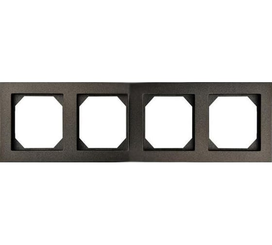 Изображение товара Четырехместная рамка LIREGUS Эпсилон 14-245-04 E/J антрацит 28-119