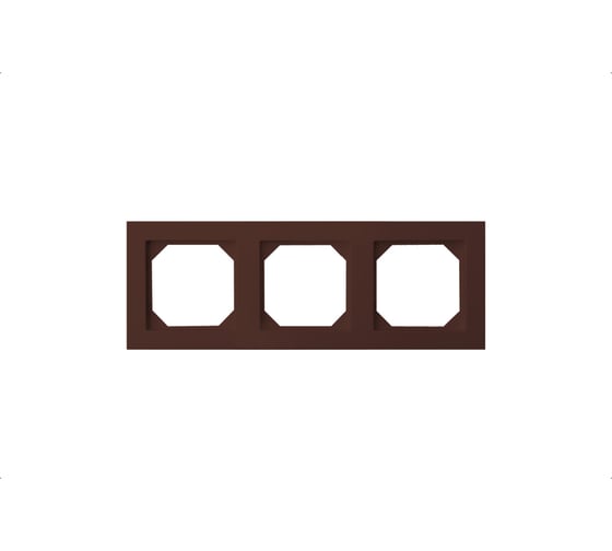 Изображение товара Трехместная рамка LIREGUS Эпсилон K14-245-03 E/R коричневая 28-148