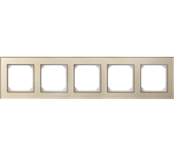 Изображение товара Пятипостовая рамка LIREGUS Эпсилон К14-245-05 E/ChG шампань, стекло 28-265