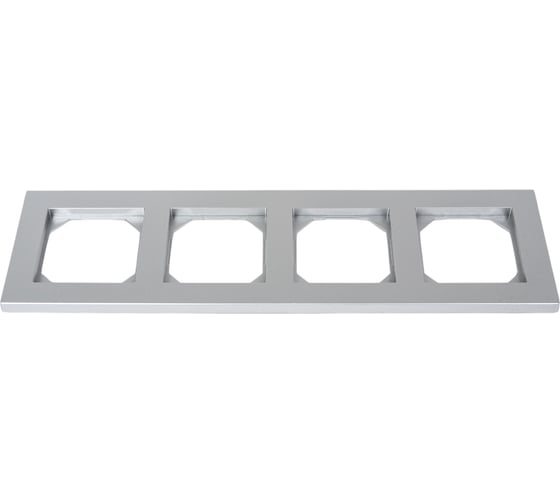 Изображение товара Четырехместная рамка LIREGUS Эпсилон K14-245-04 E/Mt серебро 28-189