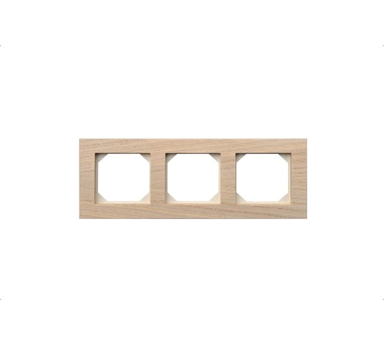 Изображение товара Трехпостовая рамка LIREGUS Эпсилон К14-245-03 Е/OOW белый дуб 28-2243