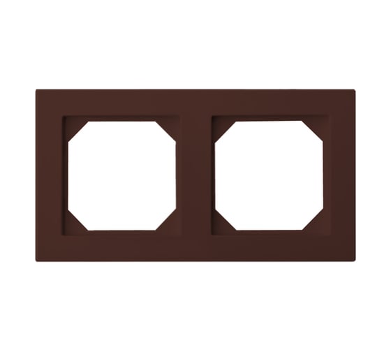 Изображение товара Двойная рамка для розеток LIREGUS Эпсилон K14-245-02 E/R коричневая 28-147