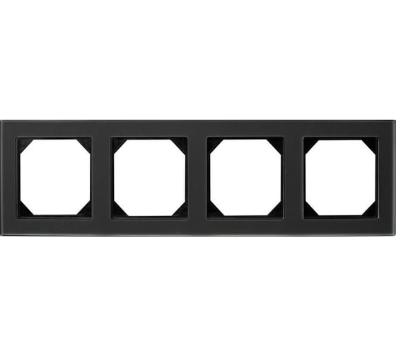 Изображение товара Четырехпостовая рамка LIREGUS Эпсилон К14-245-04 E/BG черное стекло 28-239