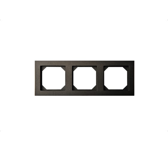 Изображение товара Трехместная рамка LIREGUS Эпсилон 14-245-03 Е/J антрацит 28-118