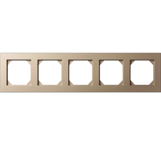 Изображение товара Пятиместная рамка LIREGUS Эпсилон K14-245-05 E/Ch шампань 28-322