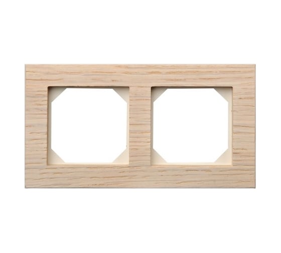 Изображение товара Двухпостовая рамка LIREGUS Эпсилон К14-245-02 Е/OOW белый дуб 28-2242