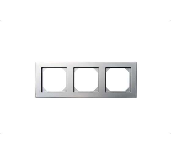 Изображение товара Трехместная рамка LIREGUS Эпсилон K14-245-03 E/Mt серебро 28-188