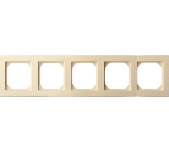 Изображение товара Пятиместная рамка LIREGUS Эпсилон K14-245-05 E/S кремовый 28-092