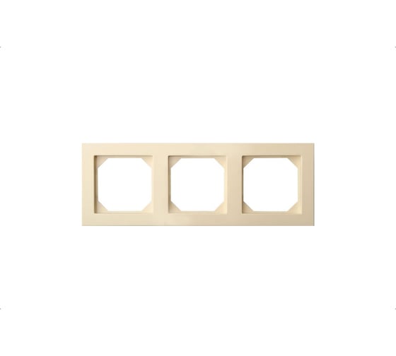 Изображение товара Трехместная рамка LIREGUS Эпсилон K14-245-03 E/S кремовый 28-090