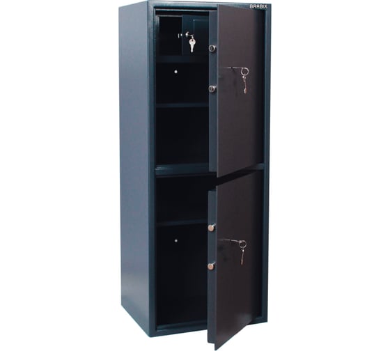 Изображение товара Сейф BRABIX КМ-1200Т/2 1200х475х400 мм, 76кг, ключевой замок, трейзер, крепление к стене 291170