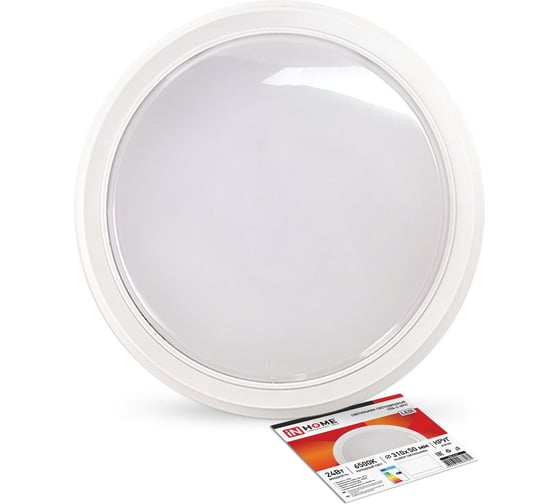 Изображение товара Светодиодный светильник IN HOME СПБ-2-КРУГ 24Вт 230В 6500К 1700лм 310мм белый 4690612033181