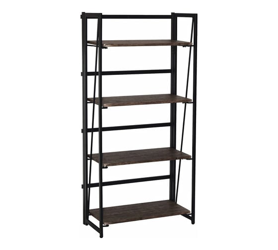 Изображение товара Стеллаж на металлокаркасе BRABIX LOFT SH-001 600х300х1250 мм, складной, цвет морёный дуб 641228