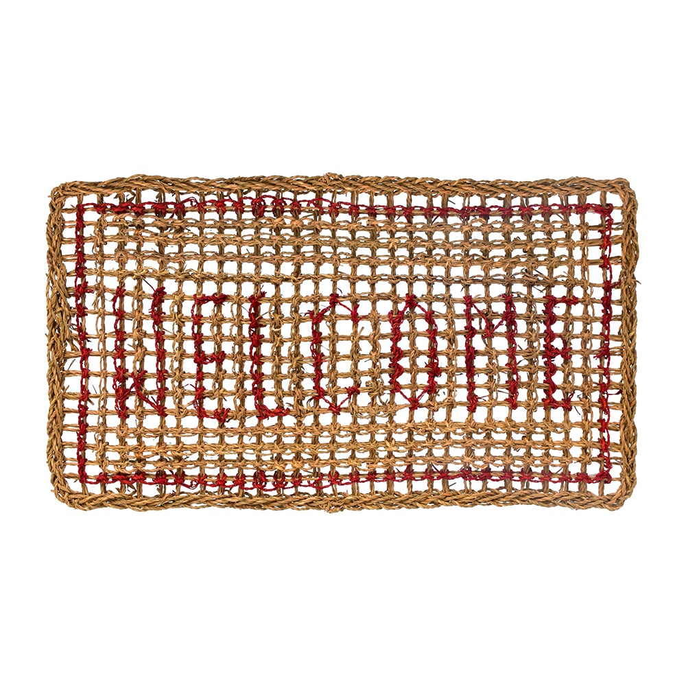 Изображение товара Циновка VORTEX Welcome 35x60 см, водоросли, прямоугольная, бежевый