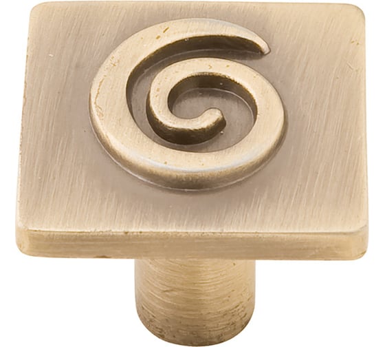 Изображение товара Ручка-кнопка KERRON квадрат 27 мм, античная бронза RK-007 BA