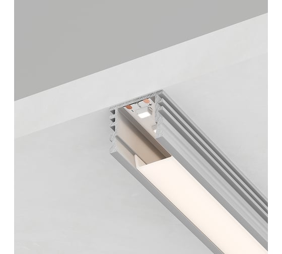 Изображение товара Накладной профиль FERON серебро 2м, с заглушкой, д/LED лент 10266