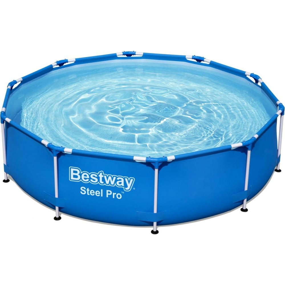 Каркасный бассейн BestWay бассейн каркасный bestway 366х122 см steel pro max 56420bw фильтр насос лестница тент 10250 л ремкомплект