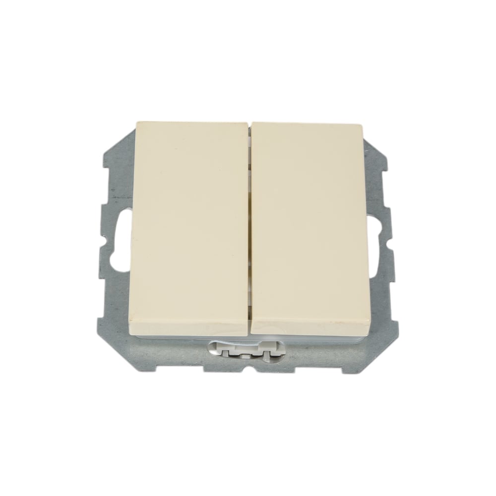 Изображение товара Проходной двухклавишный выключатель LIREGUS Эпсилон IP6+6 10-001-01 E/S кремовый