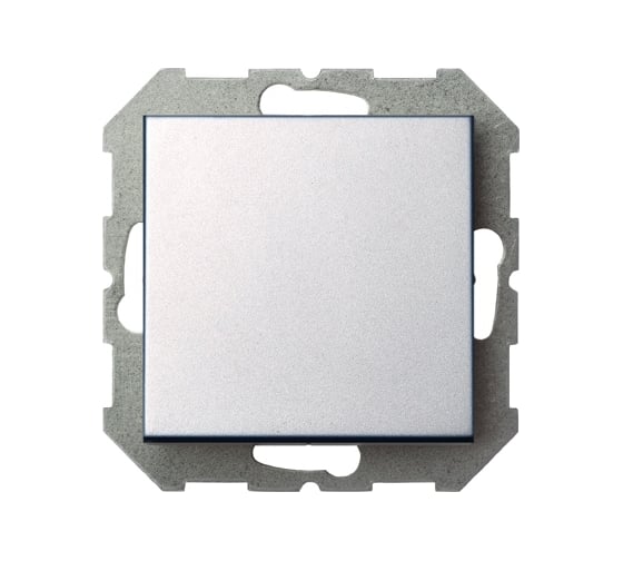 Изображение товара Одноклавишный выключатель света LIREGUS Эпсилон IJ1 10-003-01 E/Mt серебро, без рамки 28-172