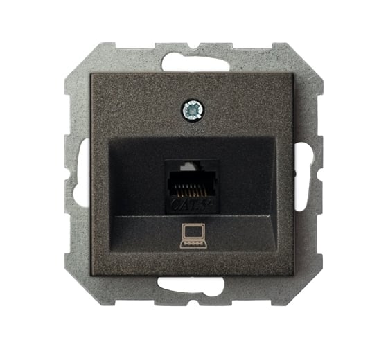 Изображение товара Розетка для интернета LIREGUS Эпсилон IKL-001-01 E/J антрацит, без рамки 28-1155