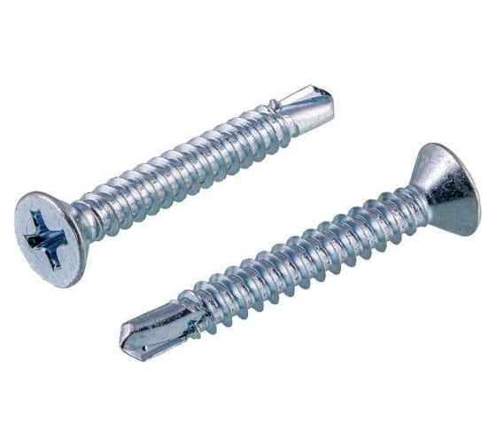 Изображение товара Саморез потайной КРЕП-КОМП цинк 6.3x32 сверло, DIN 7504P, 350 шт. спм6332ф