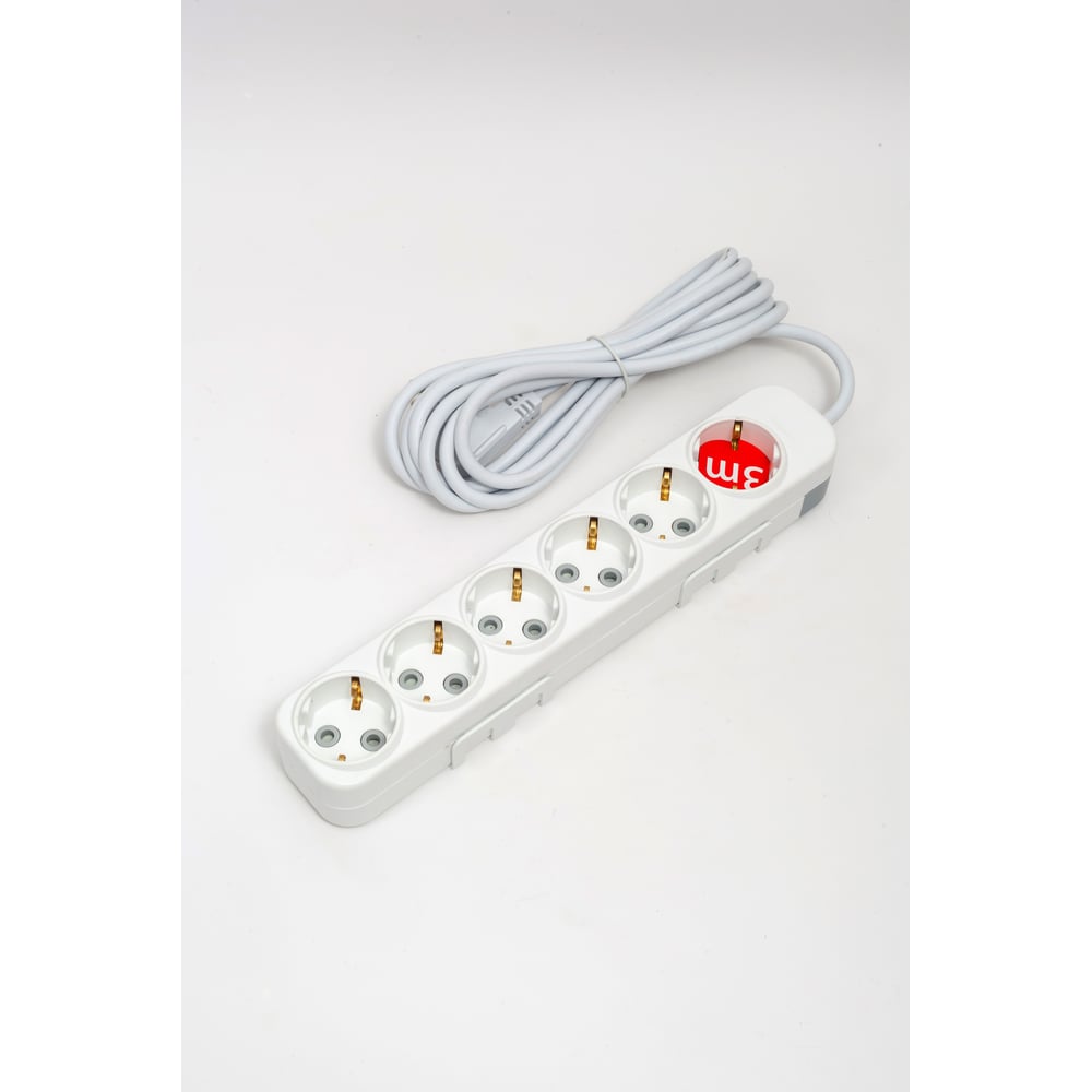 Изображение товара Удлинитель ELBI Myra 6 гнезд с заземлением 3м